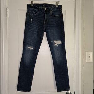 GAP Ripped Skinny Denim Jeans - Men's 30x30 - Dark Wash